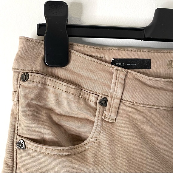 Kut from the Kloth Natalie Bermuda Shorts in Neutral Tan - Picture 3 of 8